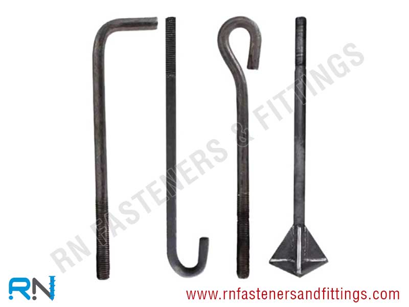 Galvanized J Type Anchor Bolts Concrete Foundation