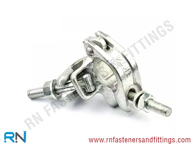 EN 74-1 British Double Coupler, 48 x 48 mm - HDG, BZP