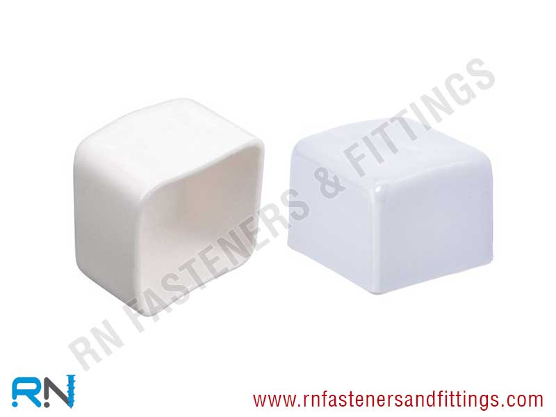 White Plastic End Caps for Strut