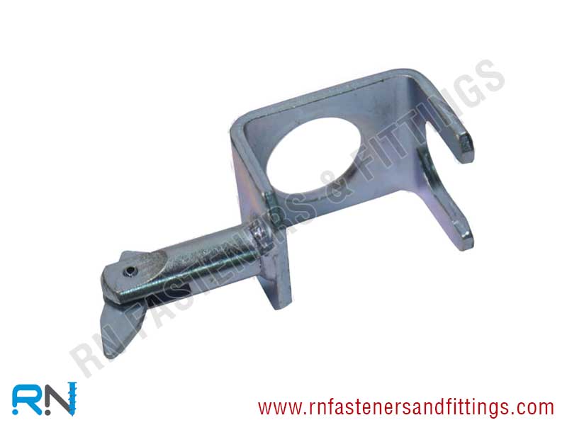 EN 74 German Half Coupler, 48 mm with Brace Pin - HDG, BZP